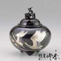 高岡銅器 鋳銅製夏目型香炉 吉秀作 高岡銅器 鋳銅製夏目型香炉 吉秀作