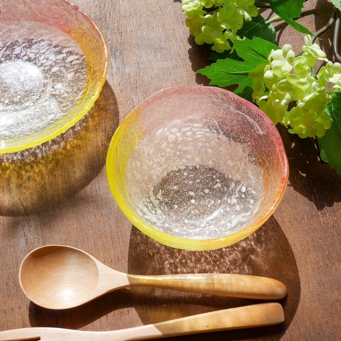 早い者勝ち‼️ ✨新品未使用✨硝子工芸品 琉球ビードロ硝子 ボウル皿