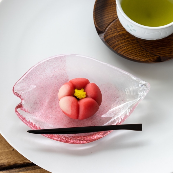 花びら皿 クリア | 北一硝子 まごころお届け便