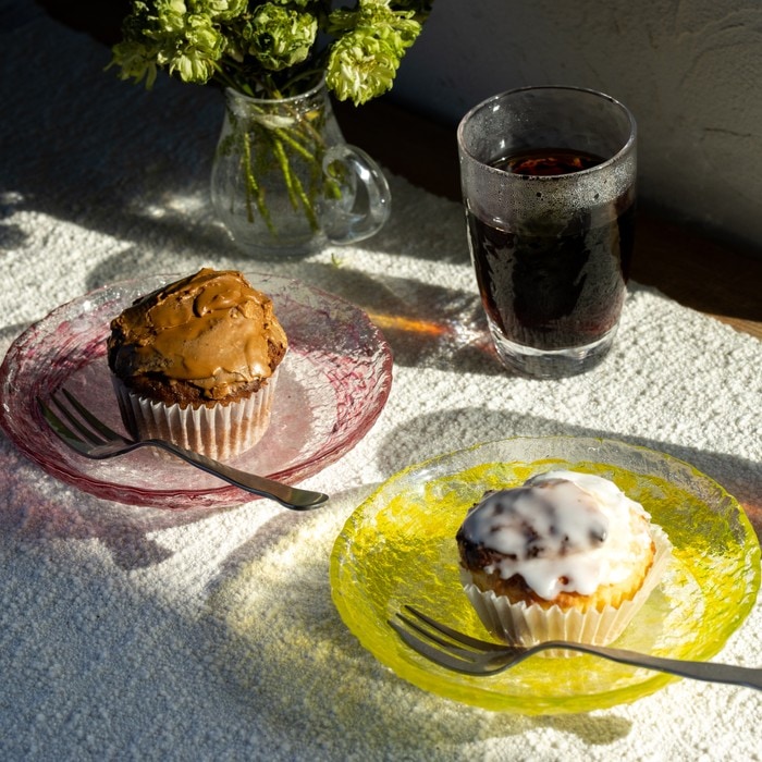 北一硝子のヴィンテージ飾り大皿（新風彩 銘々皿）約36cm 北一硝子の