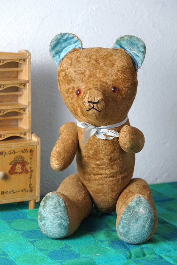 フランスブルーのお耳のブラウンベア1940年代頃53cm gt-959の通販