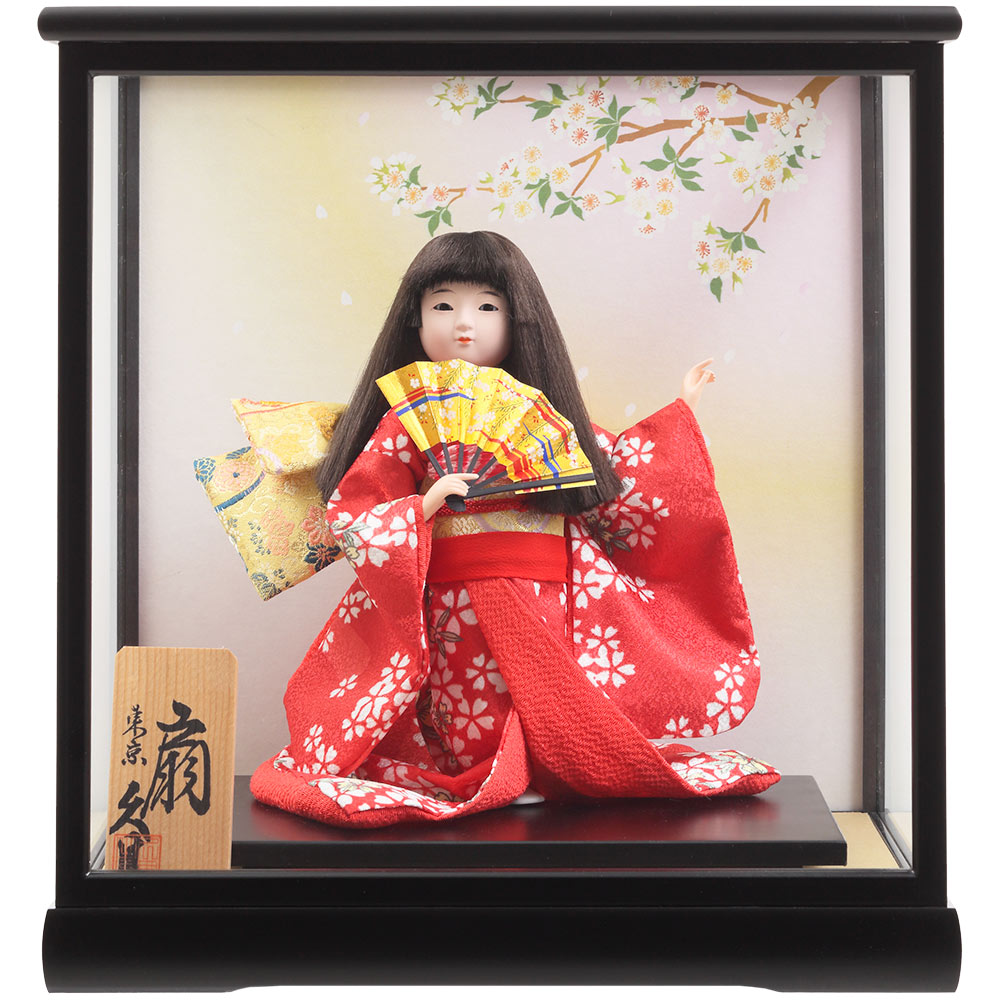 浮世人形ケース飾り 舞扇 73H-U5 | 浮世人形 | 【公式】 人形の久月