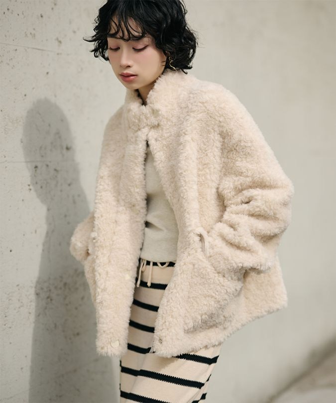 wool boa double pocket coat | OUTER | LAULEN（ローレン）