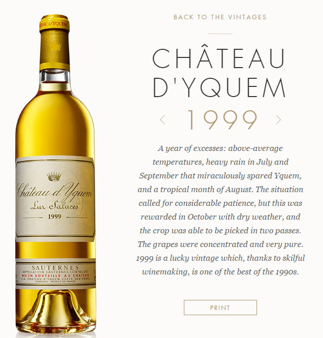 1999 シャトー ディケム ハーフ サイズ ソーテルヌ 貴腐ワイン 白