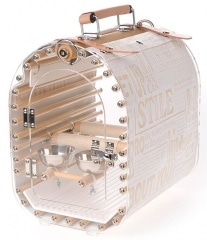 LITTLE BUDDY クリア小型インコ用 ケージ キャリー グリーン LITTLE