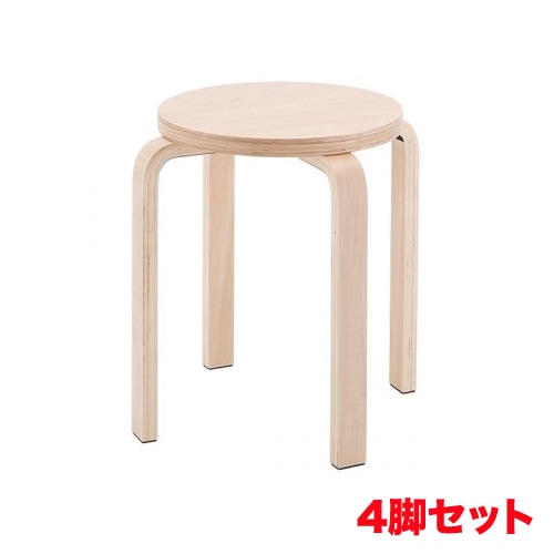 cacamama 木製 ハンドメイド 丸椅子 高さ44.5cm 2個セット Amazon.co