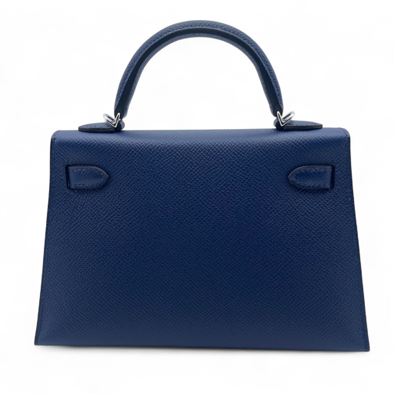 エルメス ミニケリー2 ブルーネイビー エプソン シルバー金具 B刻印