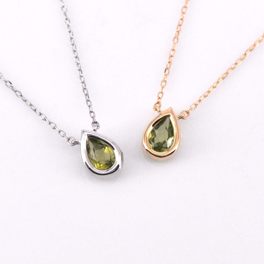 しずく ペリドット ネックレス /b0036 ジュエリー専門店 malvaceae