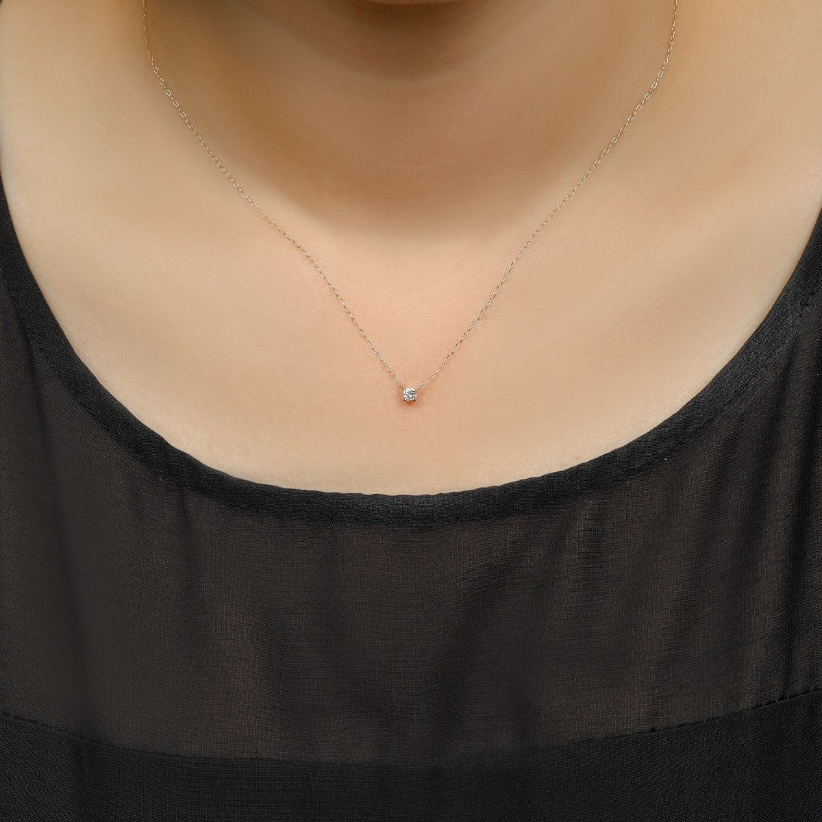 4本爪 ダイヤモンド ネックレス 0.15ct /b0044 ジュエリー専門店