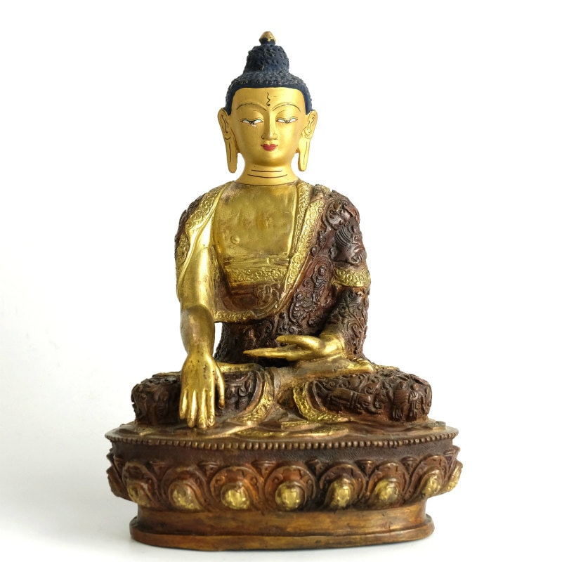 掛け物の仏像，真鍮製，重約3500克