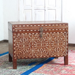 インドヴィンテージ象嵌細工キャビネットボックス【送料別途