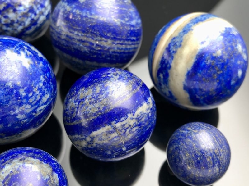 ラピスラズリ 5点セット 六角柱 スフィア ハート 天然石