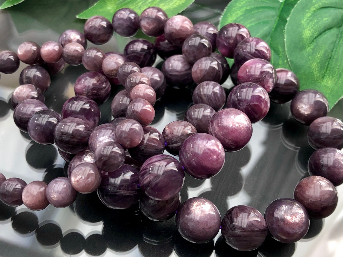 天然石 スフィア 丸玉 ブラウンピンクマイカ レピドライト 【公式通販】