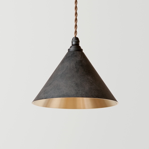 FUTSGAMI ペンダントランプ 円錐 鍛金 黒ムラ ペンダントランプ 円錐