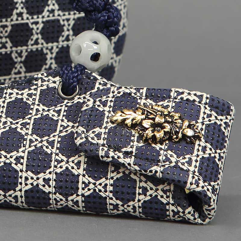 叺（カマス）煙管・刻み煙草入れ【印傳｜籠目・紺】祭用品専門店浅草絆