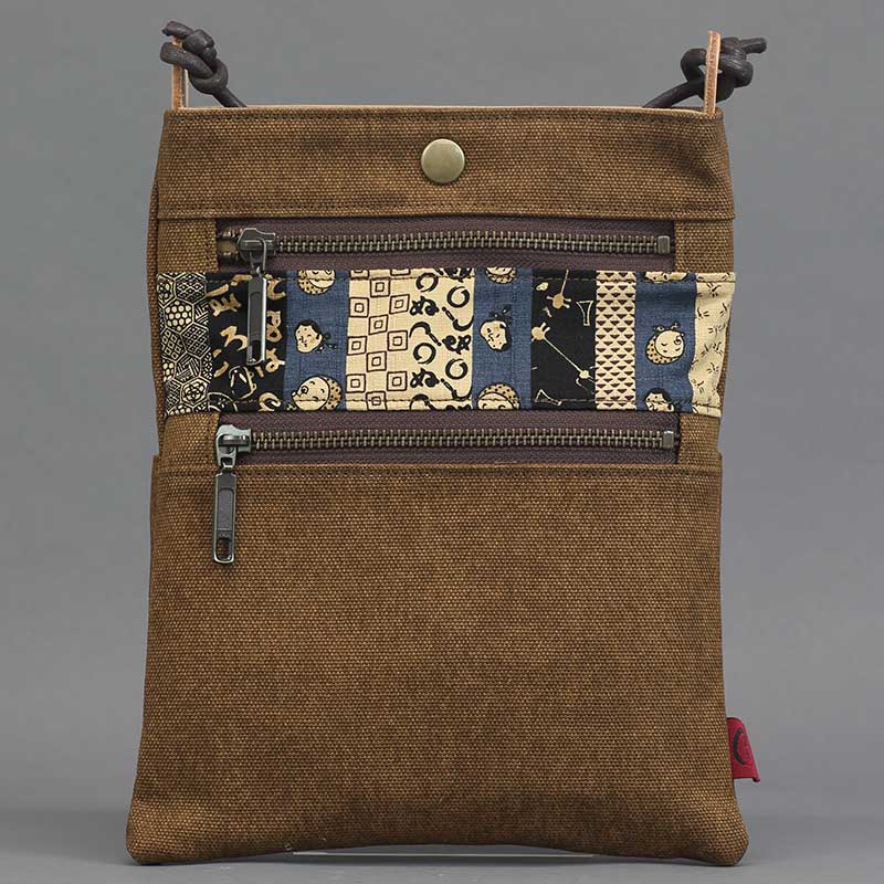 酒倉染コンビバッグ【二段ファスナー祭ポシェット｜ロング・青/紺】祭