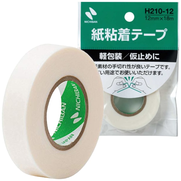 ☆[NICHIBAN ニチバン] マスキングテープ 紙粘着テープ 和紙素材 白色
