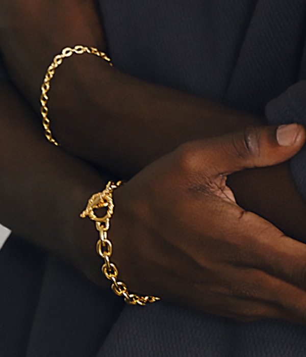 Chingon Wide Bracelet -Silver 925-【2 Colors Available】｜COOTIE