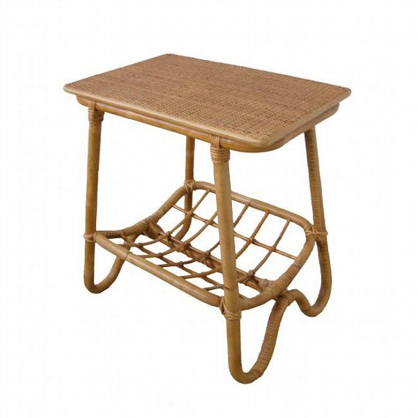 カフェテーブル ティーテーブル ラタンスクエアテーブル アンティーク