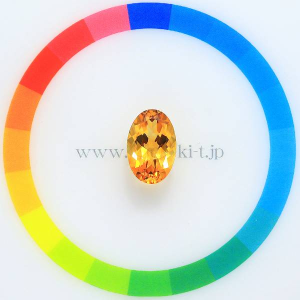 天然シトリン 12×8mm 【オーバル】