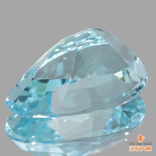 天然アクアマリン 13.69ct 【透明度抜群アクアブルー】 モザンビーク