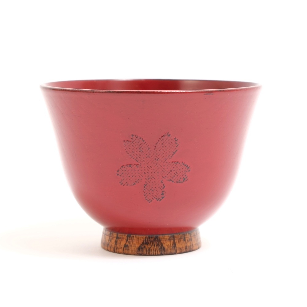 天然木製 かゆ椀 さくら 根来 漆塗り | 飯椀 | 曲げわっぱと漆器