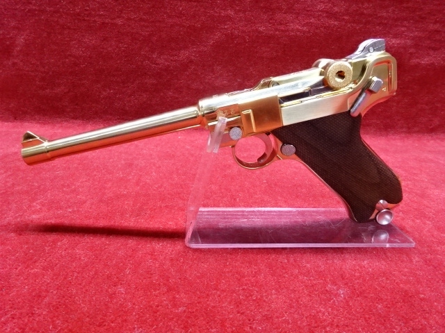 マルシン 金属製モデルガン完成品 ルガーP-08 6インチ マリーネ 木製