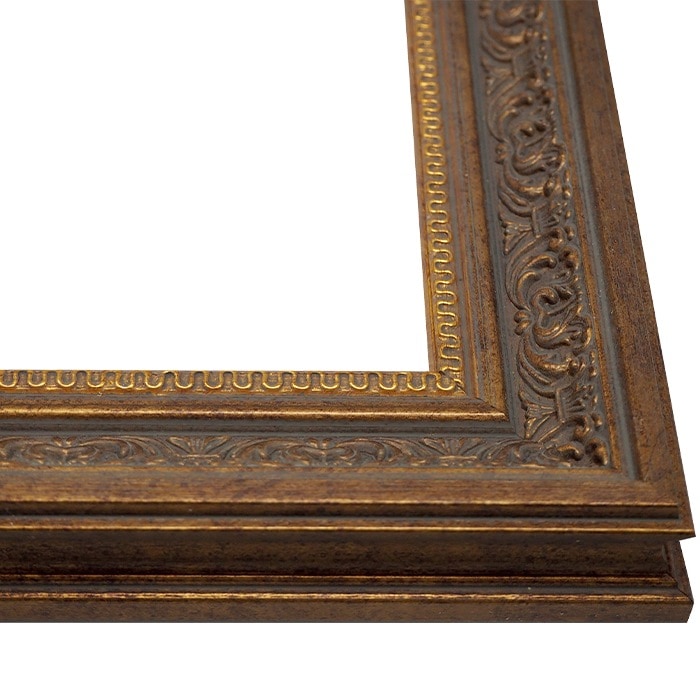 写真用額縁 8203/アンティークゴールド 写真ワイド六つ切（305×203mm