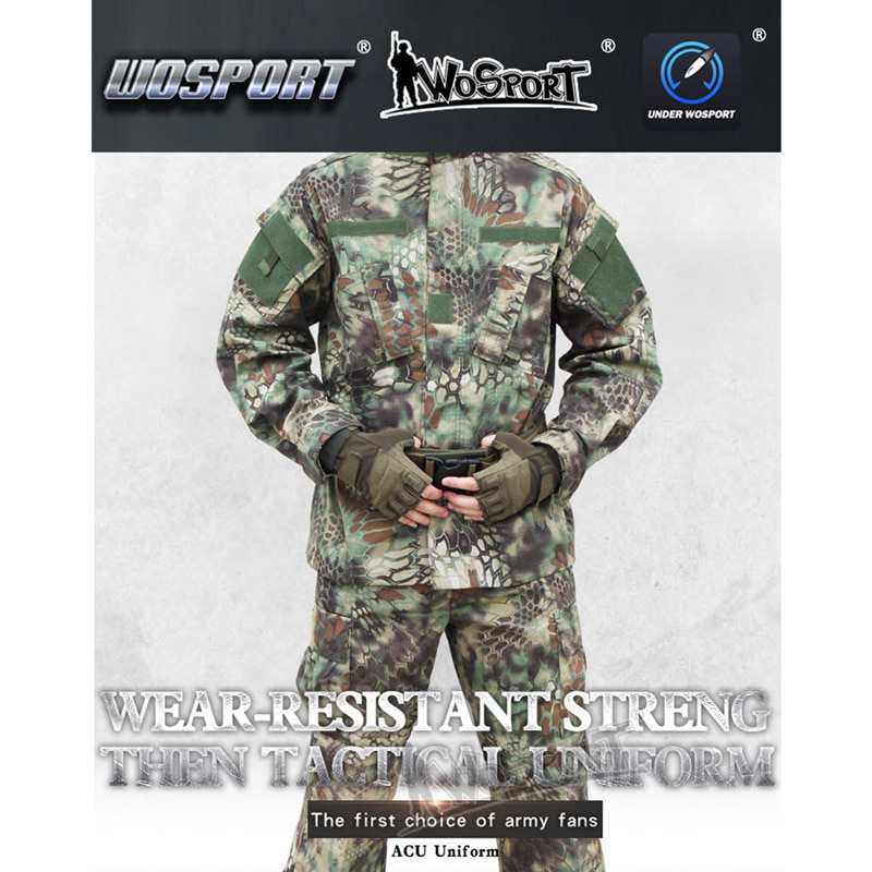 WoSporT BDU 迷彩服上下セット (ブーニーハット付属) XLサイズ/ACU