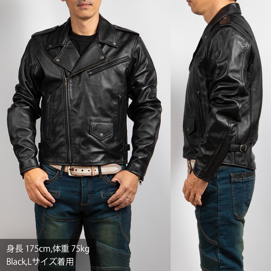 バイク レザージャケット[24WJ-4] ウェア,メンズ,ジャケット,素材別