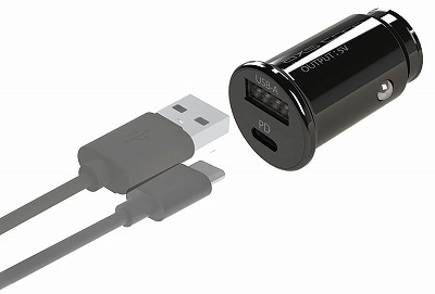 コンパクトDC充電器PD+QC （X-303） | 車用充電器 | ニシムタ ネット