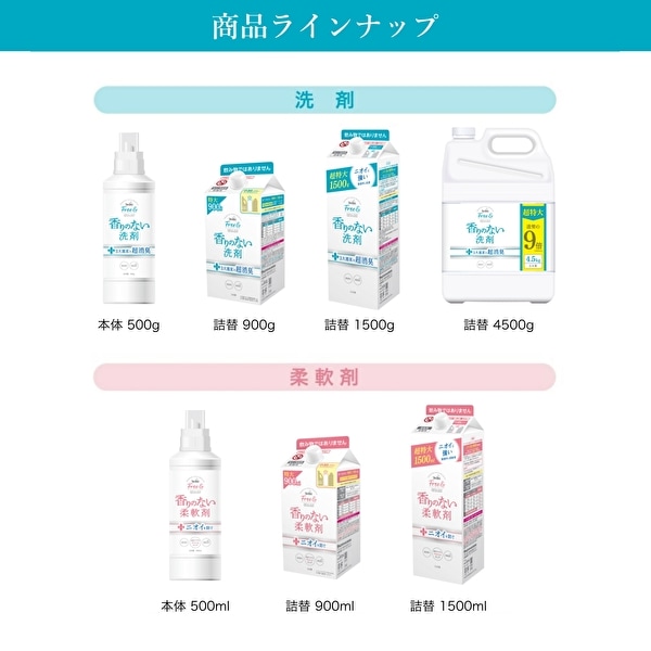 送料無料 ファーファ フリー＆ 超ｺﾝ液体洗剤 無香料 詰替 900g ×5個