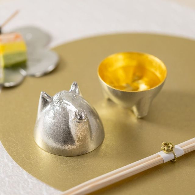 祝いの盃セット - 金箔｜錫製雑貨・酒器の通販は能作オンライン