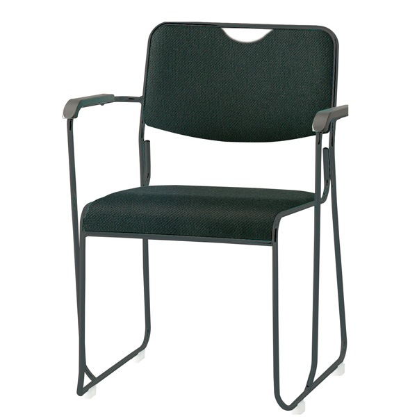 藤沢工業 ミーティングチェア ブラック 会議椅子 【4脚セット】 FSC