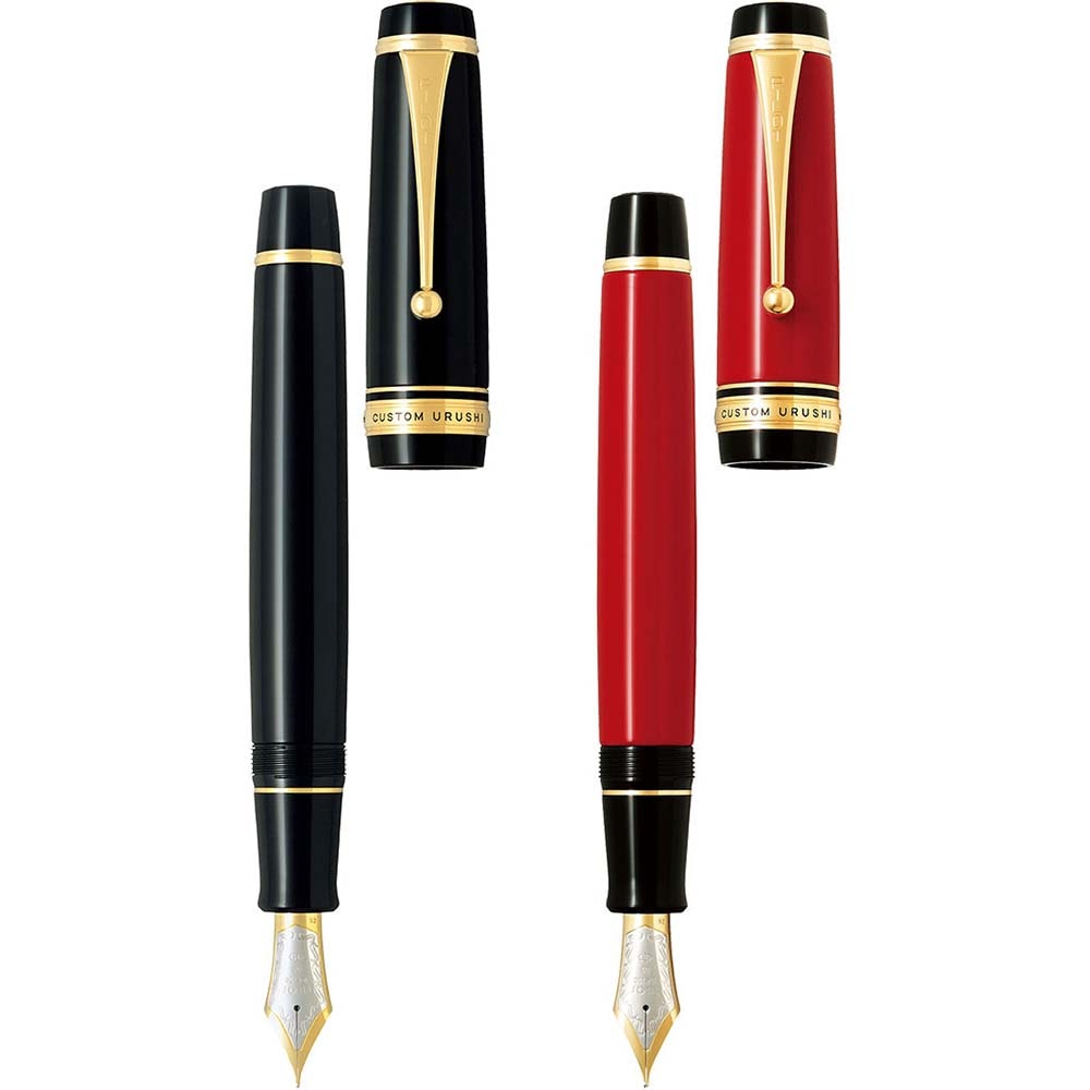 パイロット PILOT 万年筆 カスタム URUSHI 漆黒 中細字 ギフトケース