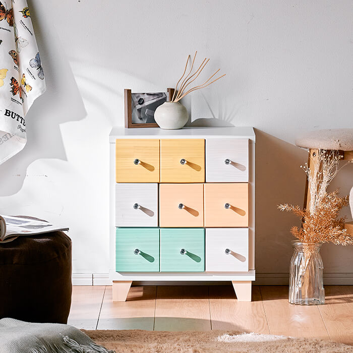 大川家具】チェスト40cm幅3段 パステル パイン [中村敬木工] やさしい