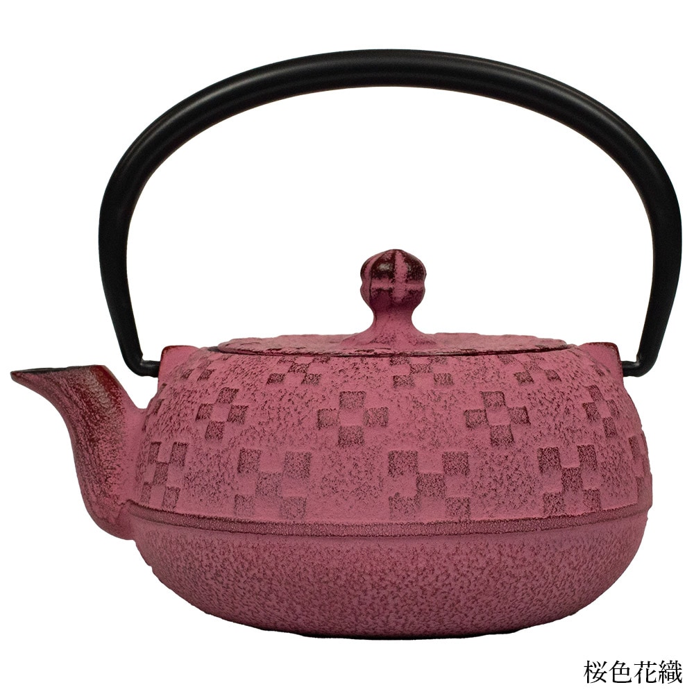 鉄瓶急須0.3リットル 藍色花織り／桜色花織り｜雑貨・日用品｜南部鉄瓶