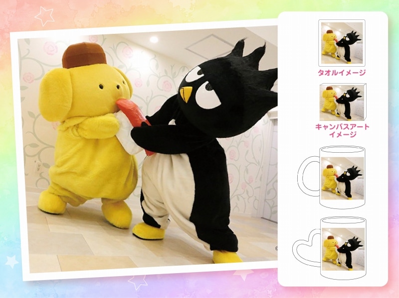 推しキャラ工房】バッドばつ丸 おすし【ハンドタオル・キャンバス