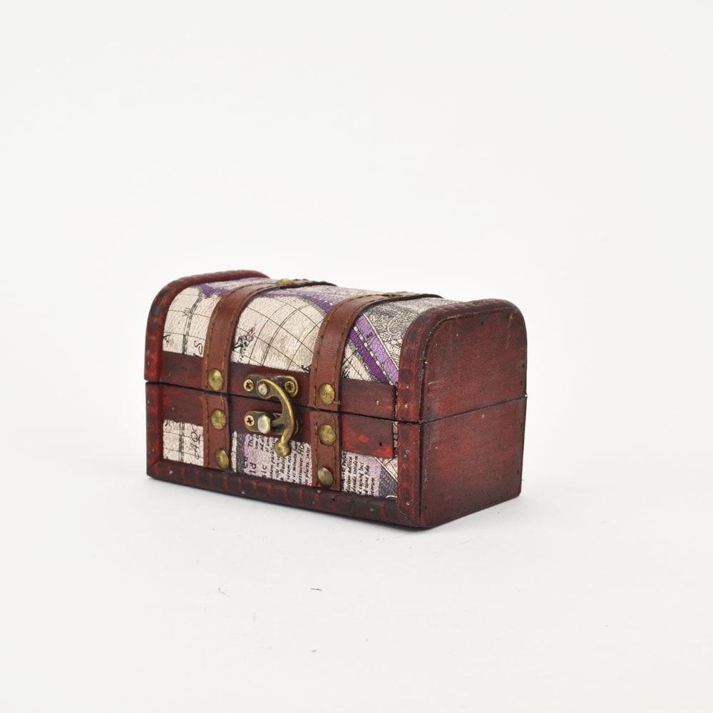 宝箱 世界地図 BR M 小物入れ 収納 アクセ トランク