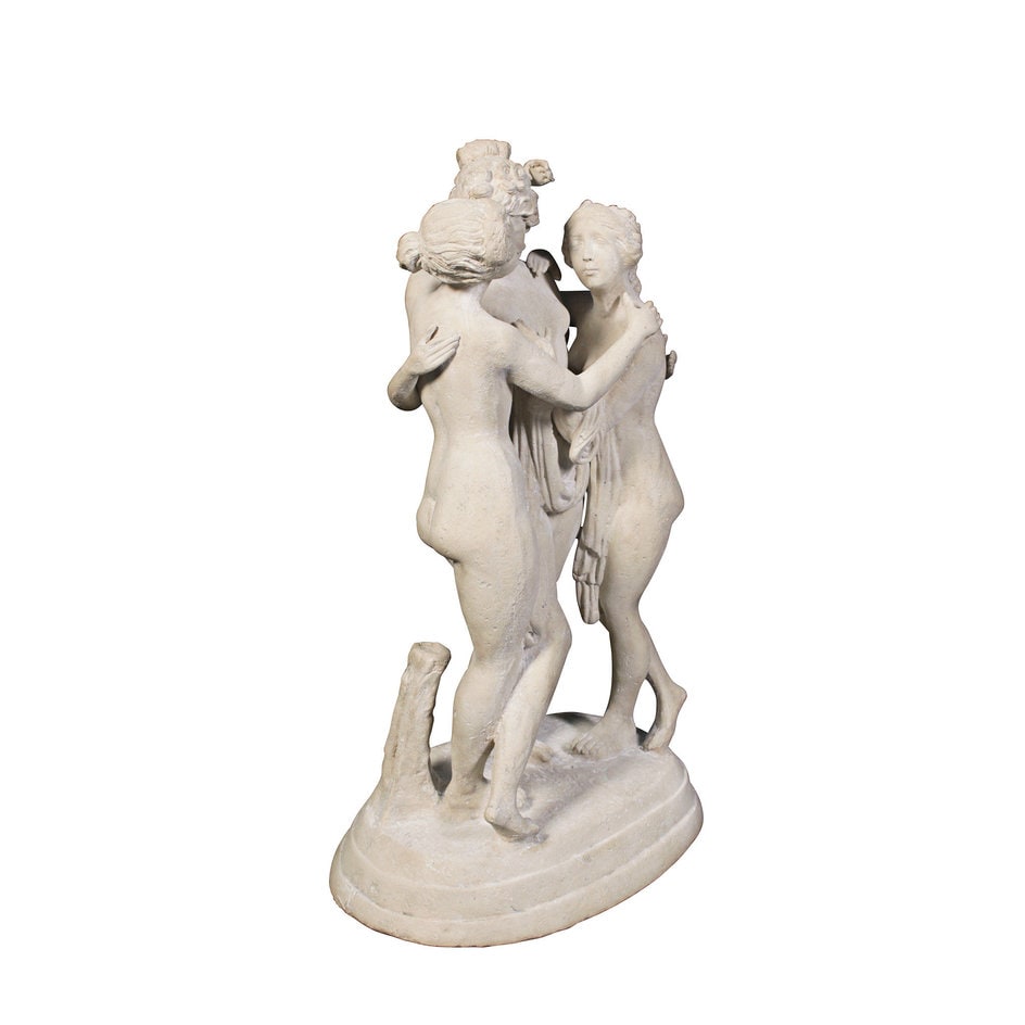 三美神 彫刻。西暦2世紀。高さ47 cm , レプリカ, ローマ神話 ローマ