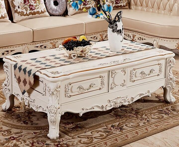 ロココ♡フレンチ☆大理石天板 高級 猫脚 彫刻 センターテーブル☆補償付