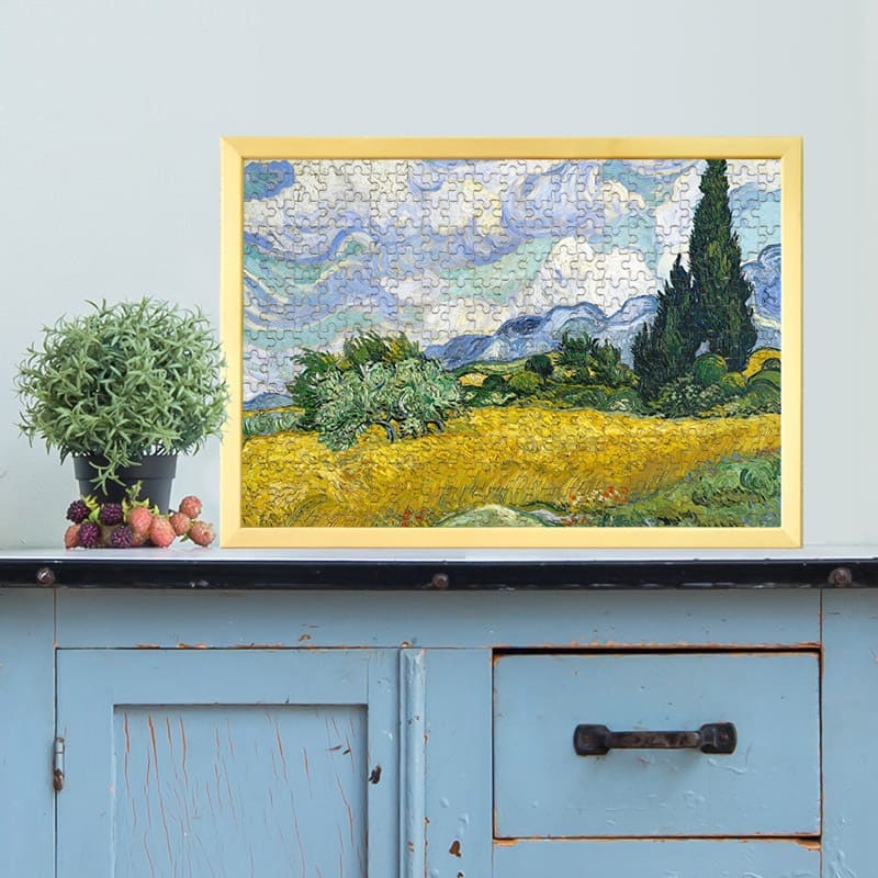 糸杉のある麦畑 フィンセント・ファン・ゴッホ ジグソーパズル アート