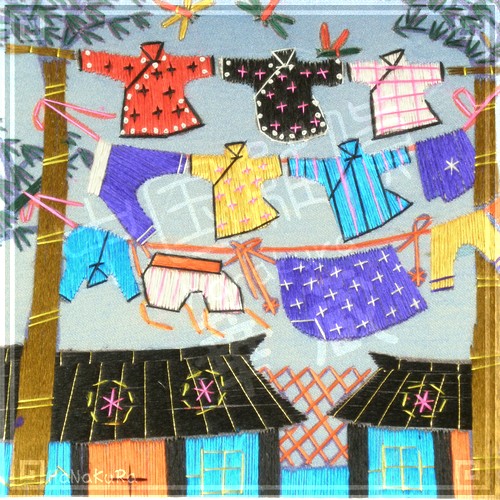 書画08]中国蘇州の刺繍画