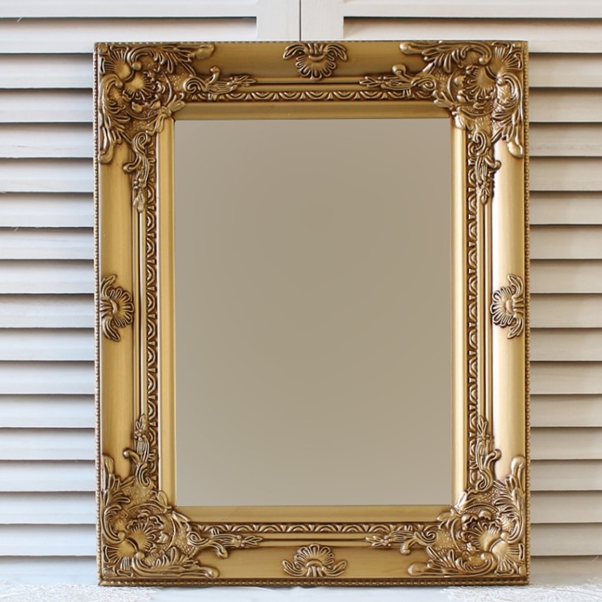 アンティークウォールミラー小さく珍しいサイズ感鏡ミラーデコラティブ