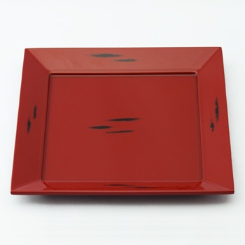 根来塗四方盆｜漆器の島安【うるわしうるし】根来塗、茶道具、テーブル