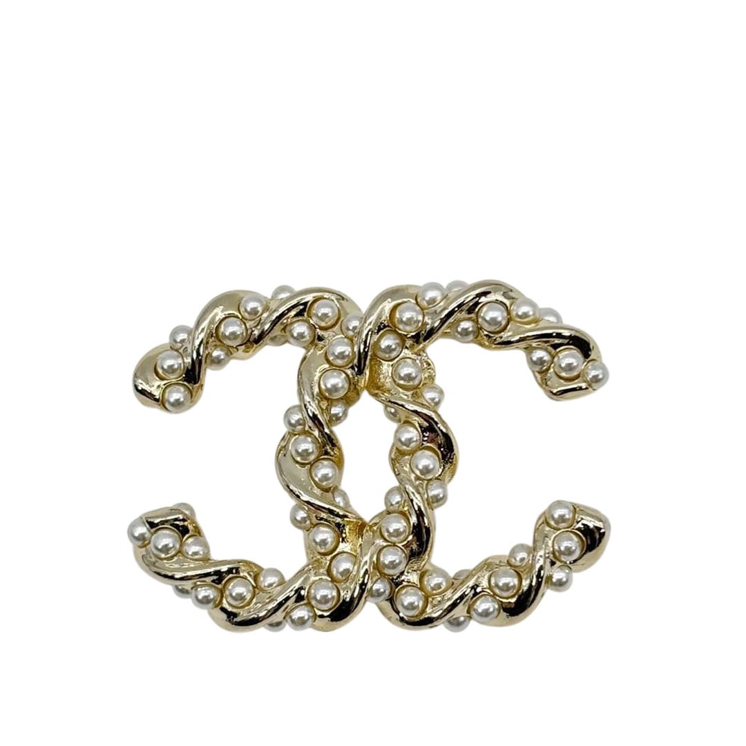 ニャンコCHANEL シャネル ブローチ パール アクセサリー 極美品 CHANEL