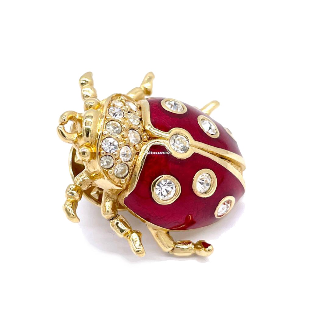 Christian Dior クリスチャン・ディオール ピンブローチ てんとう虫