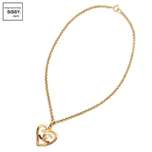 シャネル ブローチ 95P ゴールド ダブルハート ココマーク ヴィンテージ