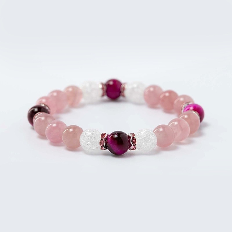 恋愛 レディース ピンクタイガーアイ&ローズクォーツ パワーストーン