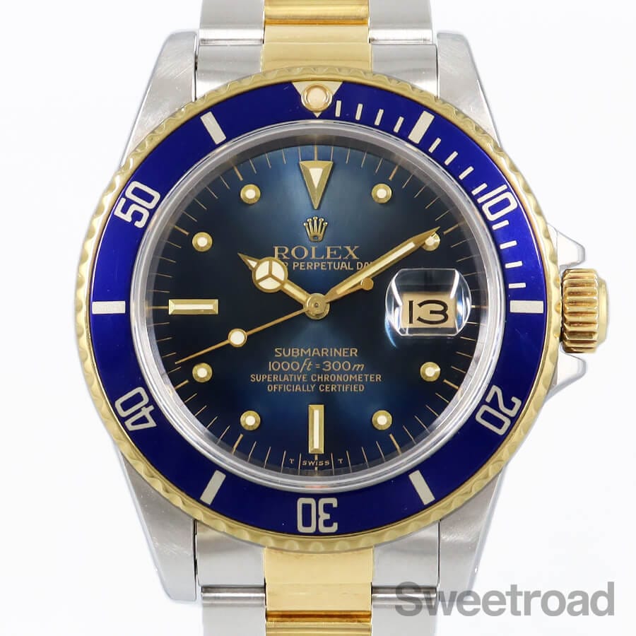 ロレックス サブマリーナデイト Ref.16803 青サブ フジツボ 1984年製 w